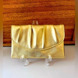 Vintage gold small clutch handbag